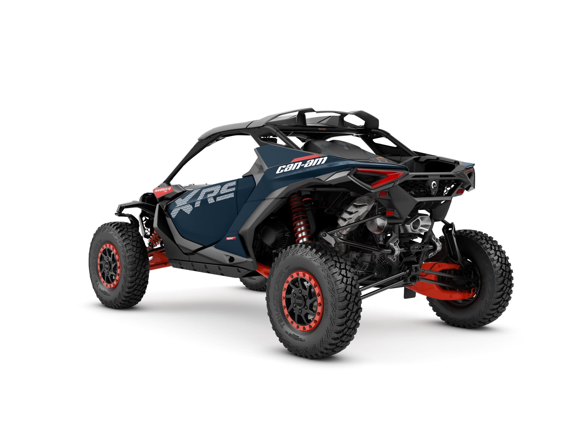 Can-Am Maverick R X RS — Dusty Navy, вид сзади