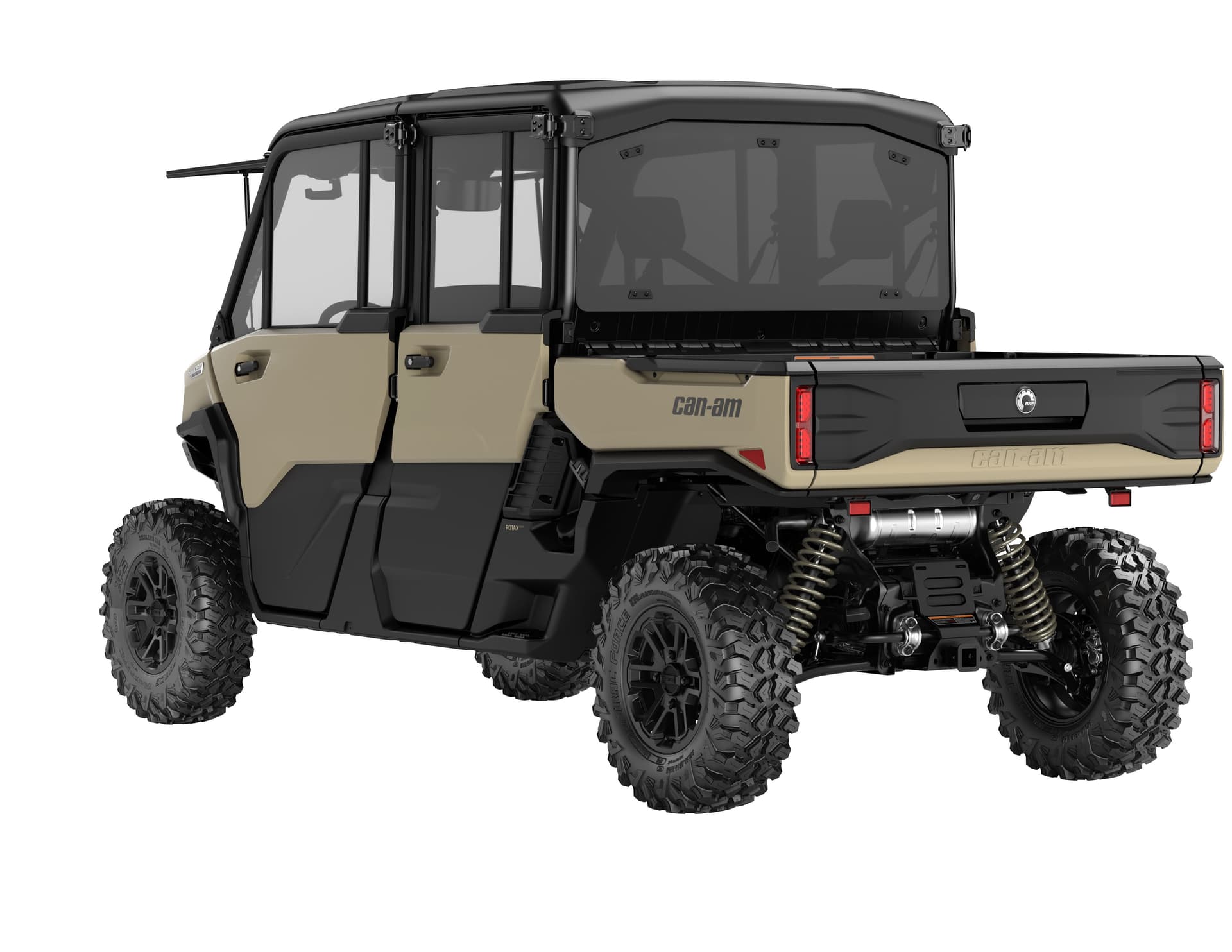 Can-Am Defender MAX Limited HD11 — Desert Tan & Carbon Black, вид сзади