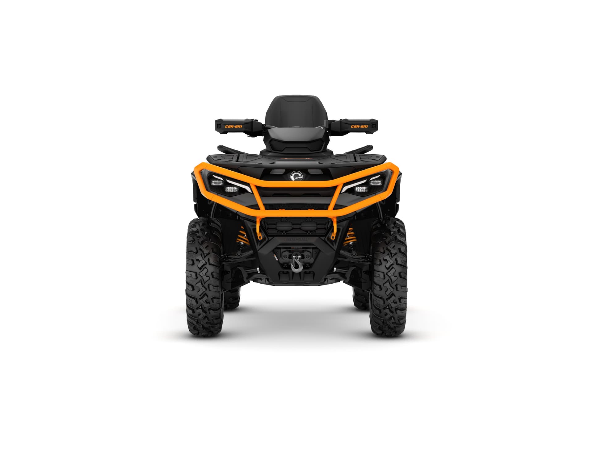 Can-Am Outlander MAX XT-P 1000R — Mineral Grey & Orange Crush, вид спереди
