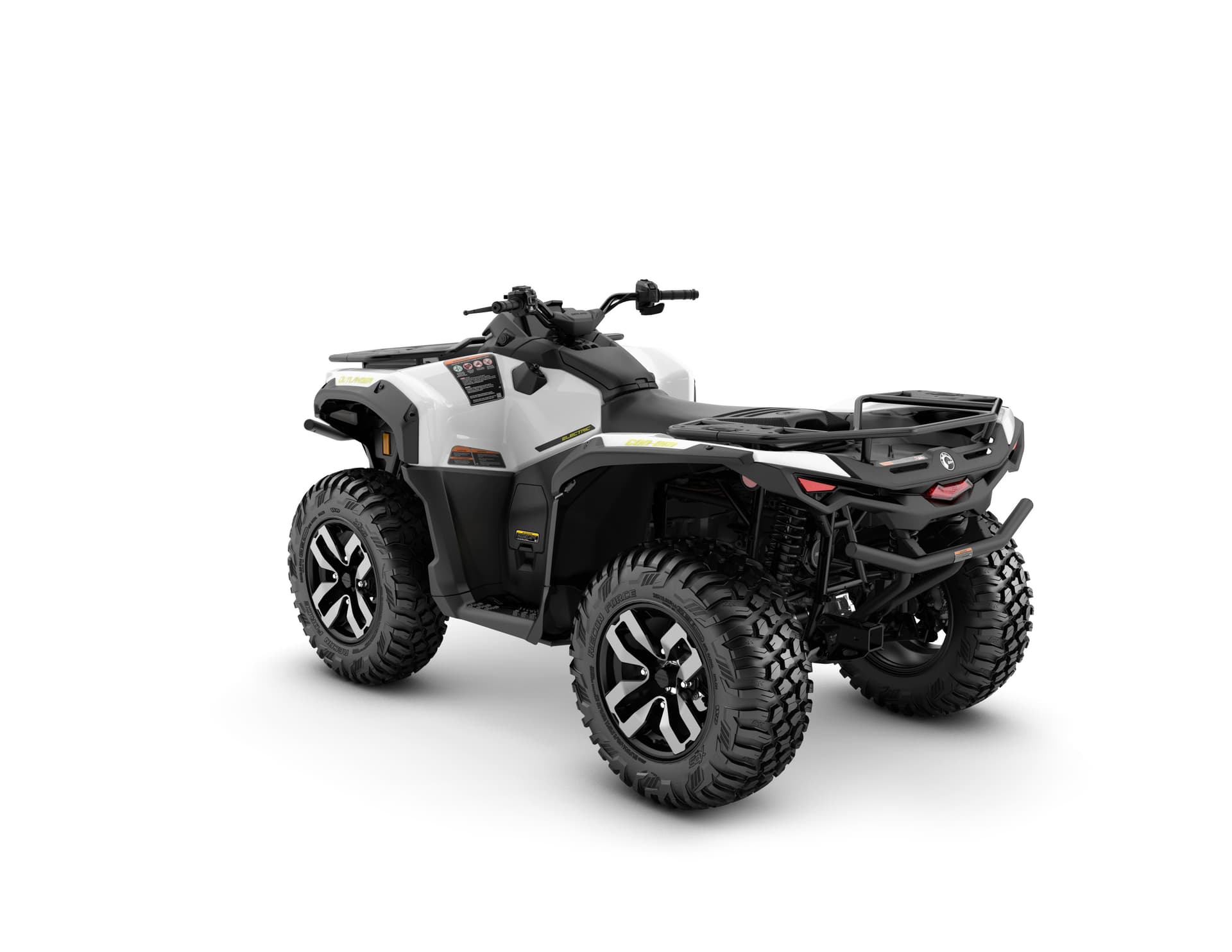Can-Am Outlander Electric — White, вид сзади