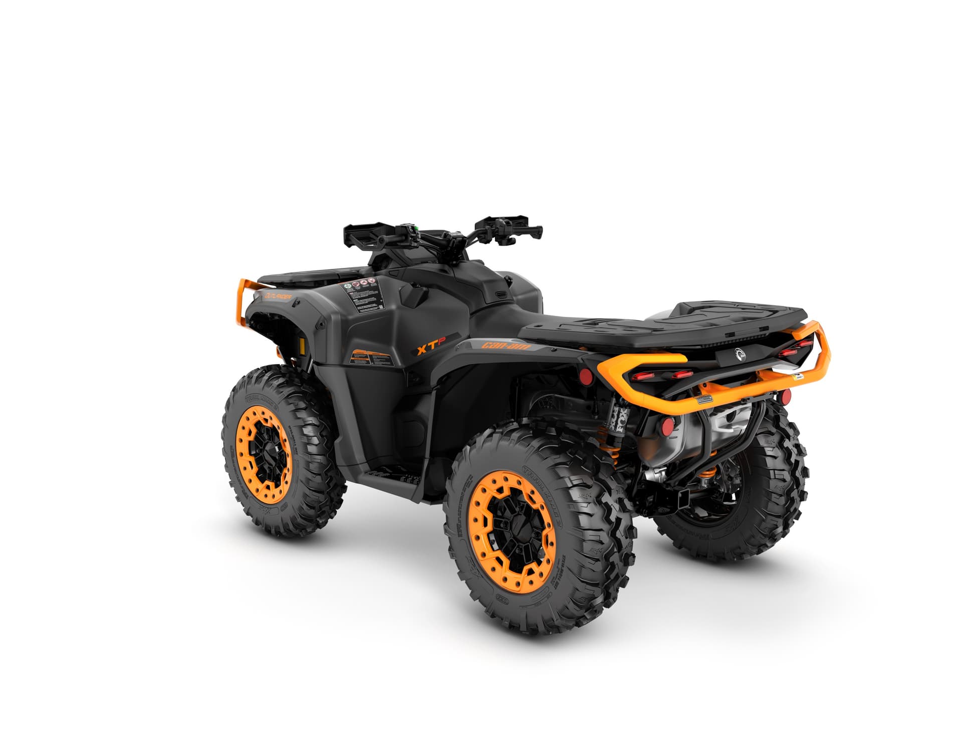 Can-Am Outlander XT-P 1000R — Mineral Grey & Orange Crush, вид сзади