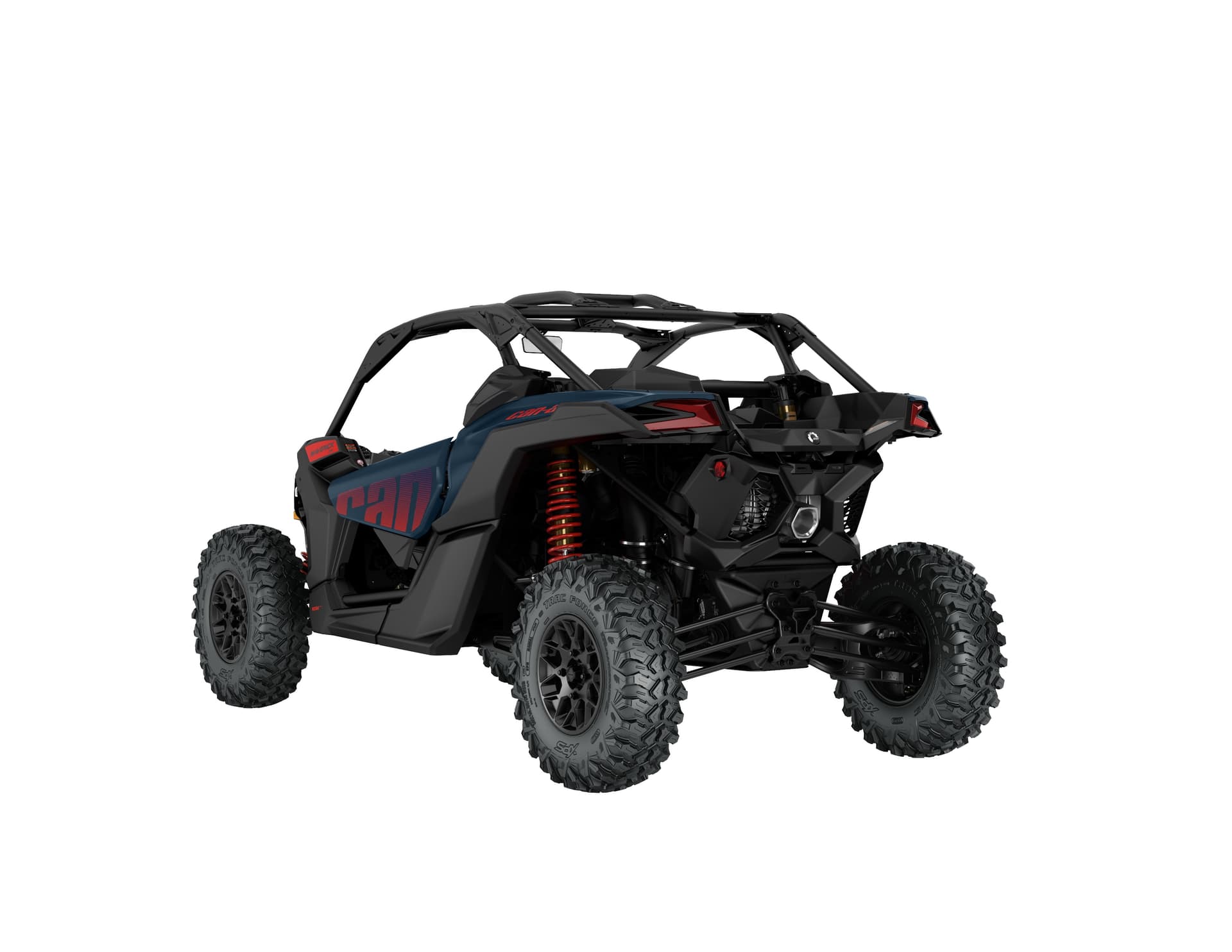 Can-Am Maverick X3 DS Turbo — Dusty Navy, вид сзади