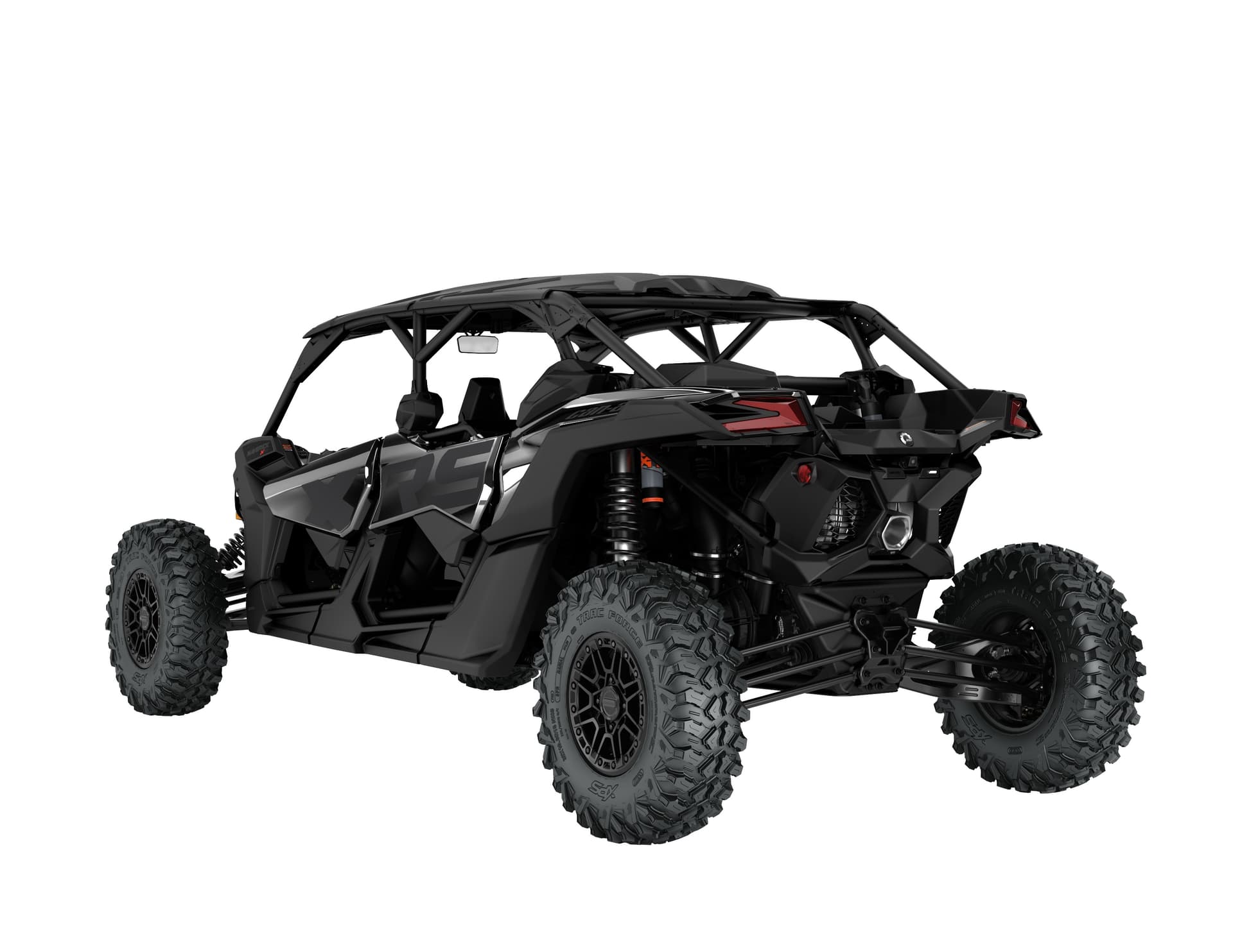 Can-Am Maverick X3 MAX X RS Turbo RR — Triple Black, вид сзади