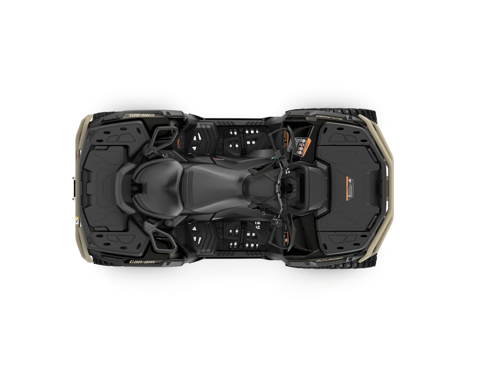 Can-Am Outlander MAX Backcountry 1000R — Stealth & Black, вид сверху