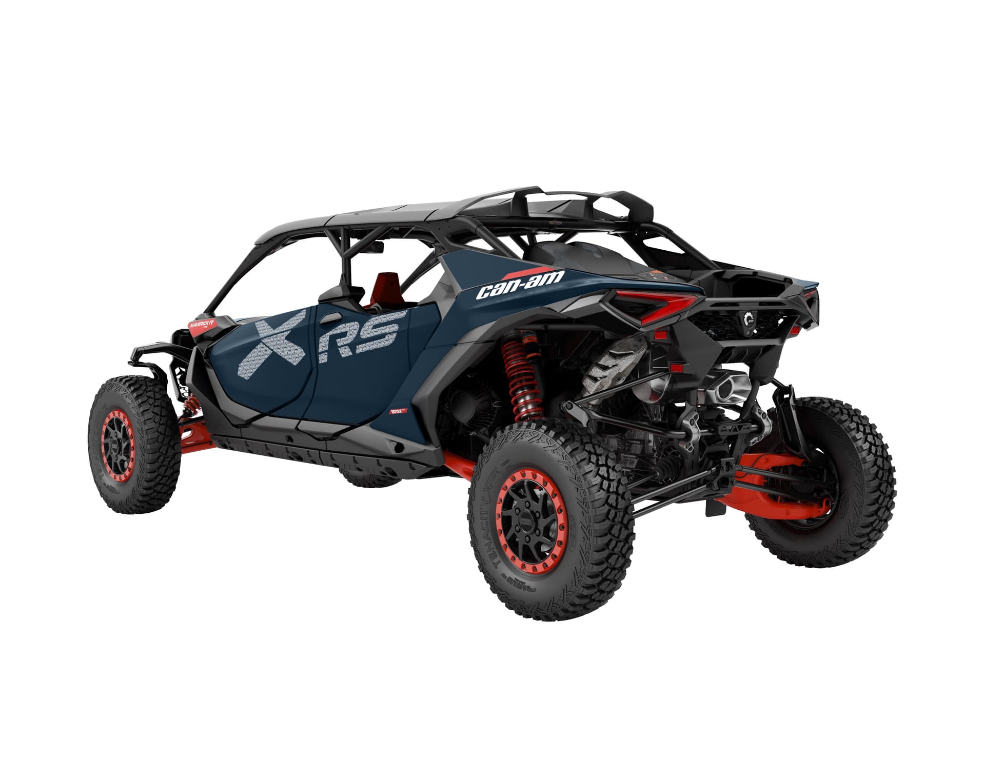 Can-Am Maverick R MAX X RS — Dusty Navy, вид сзади