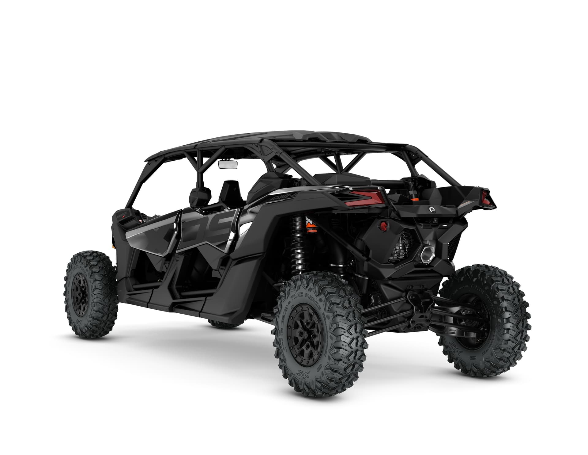 Can-Am Maverick X3 MAX X DS Turbo RR — Triple Black, вид сзади
