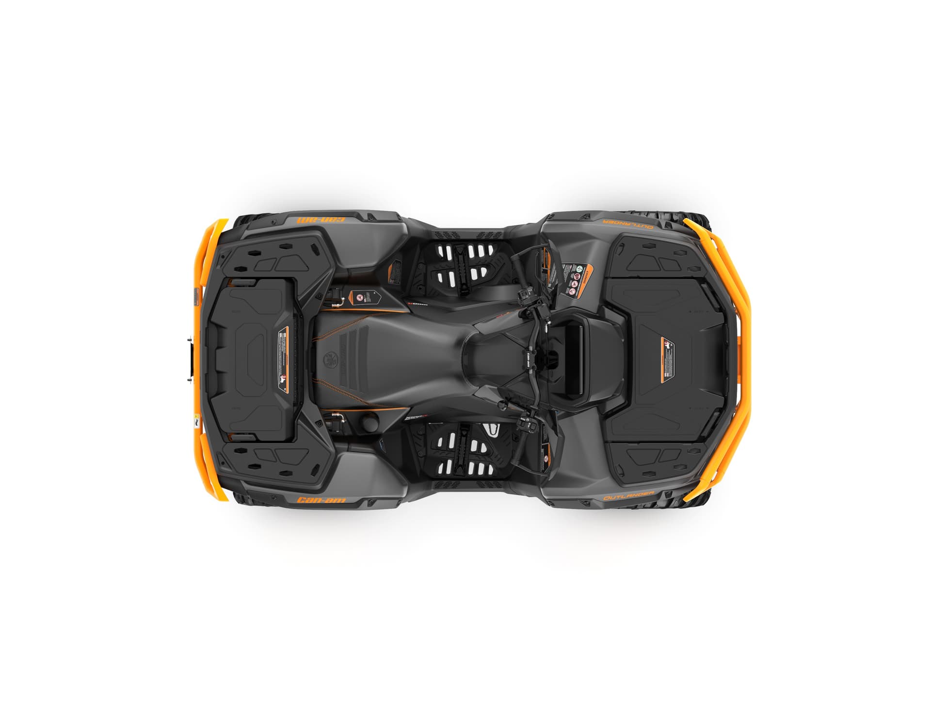 Can-Am Outlander XT-P 1000R — Mineral Grey & Orange Crush, вид сверху