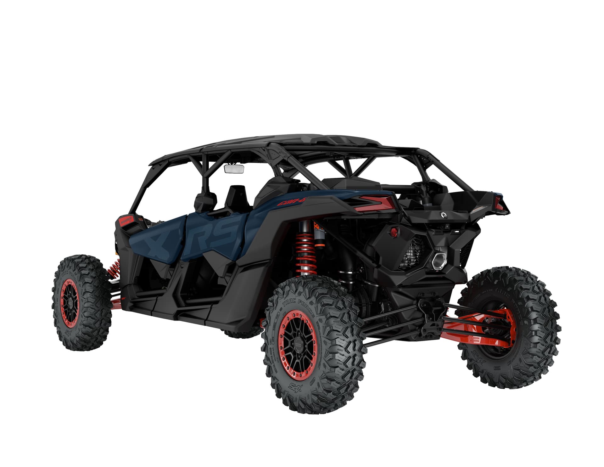 Can-Am Maverick X3 MAX X RS Turbo RR — Dusty Navy, вид сзади