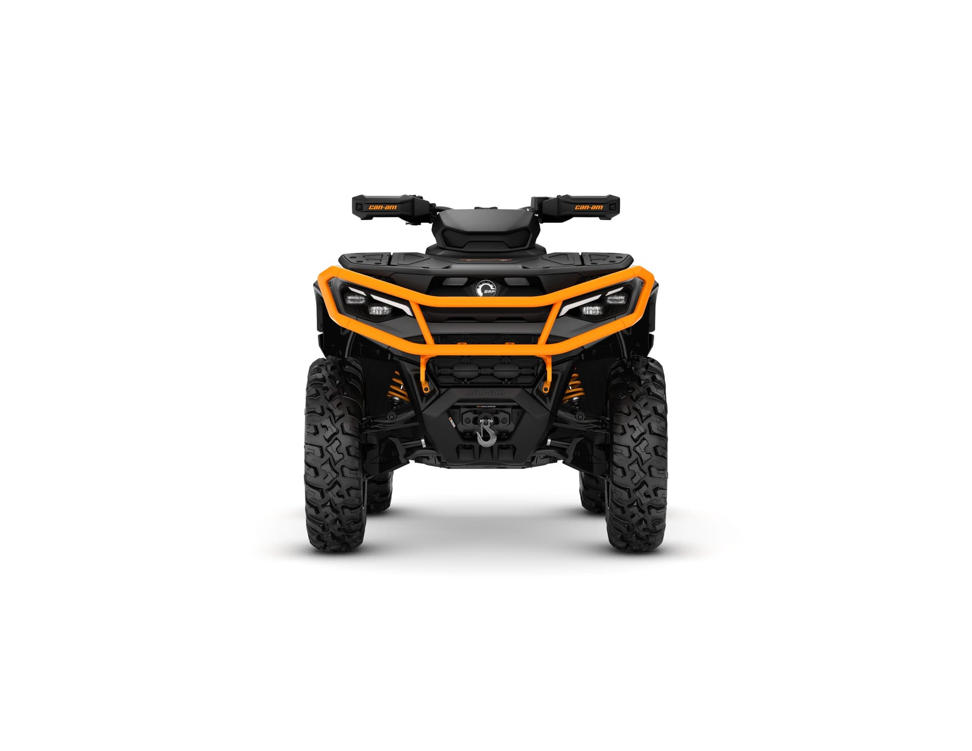 Can-Am Outlander XT-P 1000R — Mineral Grey & Orange Crush, вид спереди