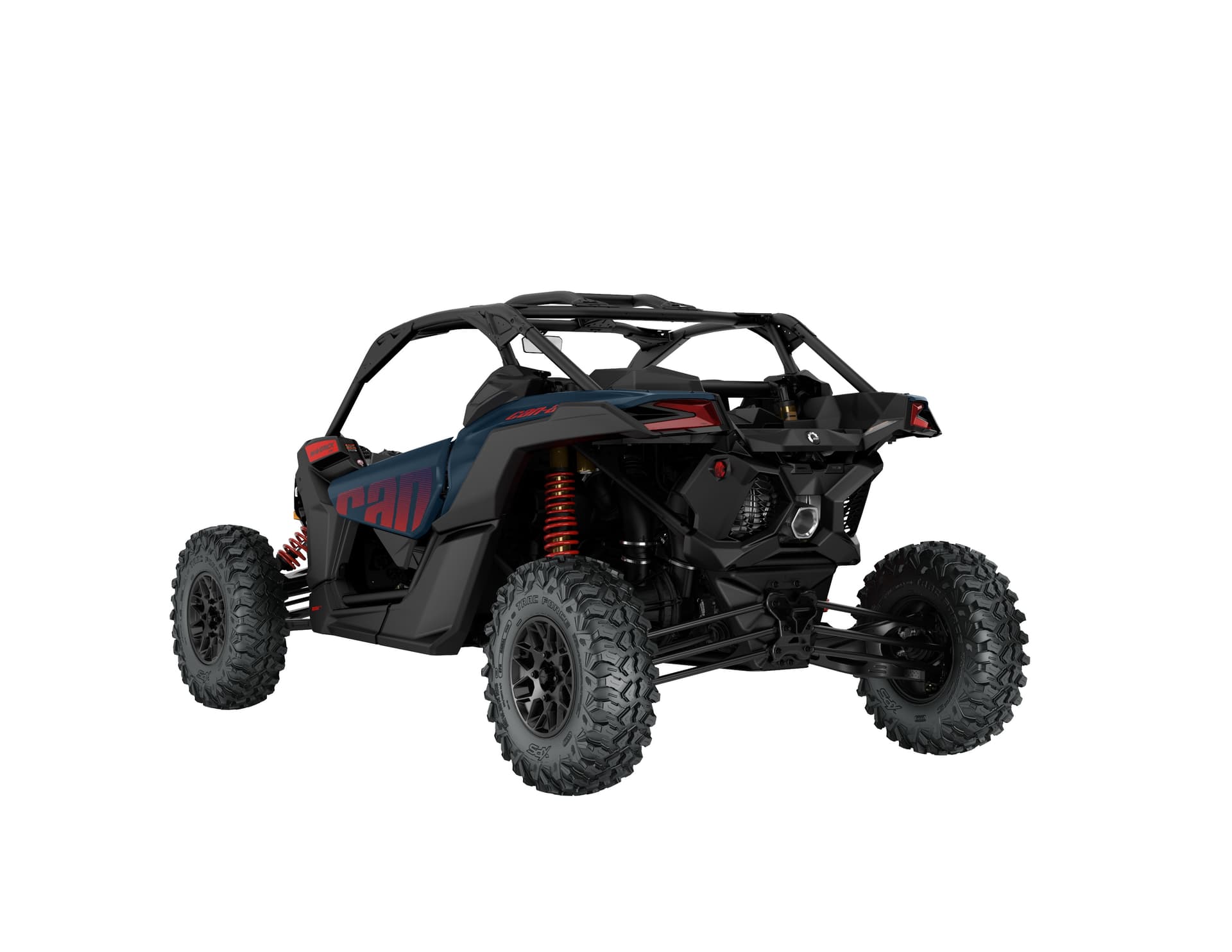 Can-Am Maverick X3 RS Turbo RR — Dusty Navy, вид сзади