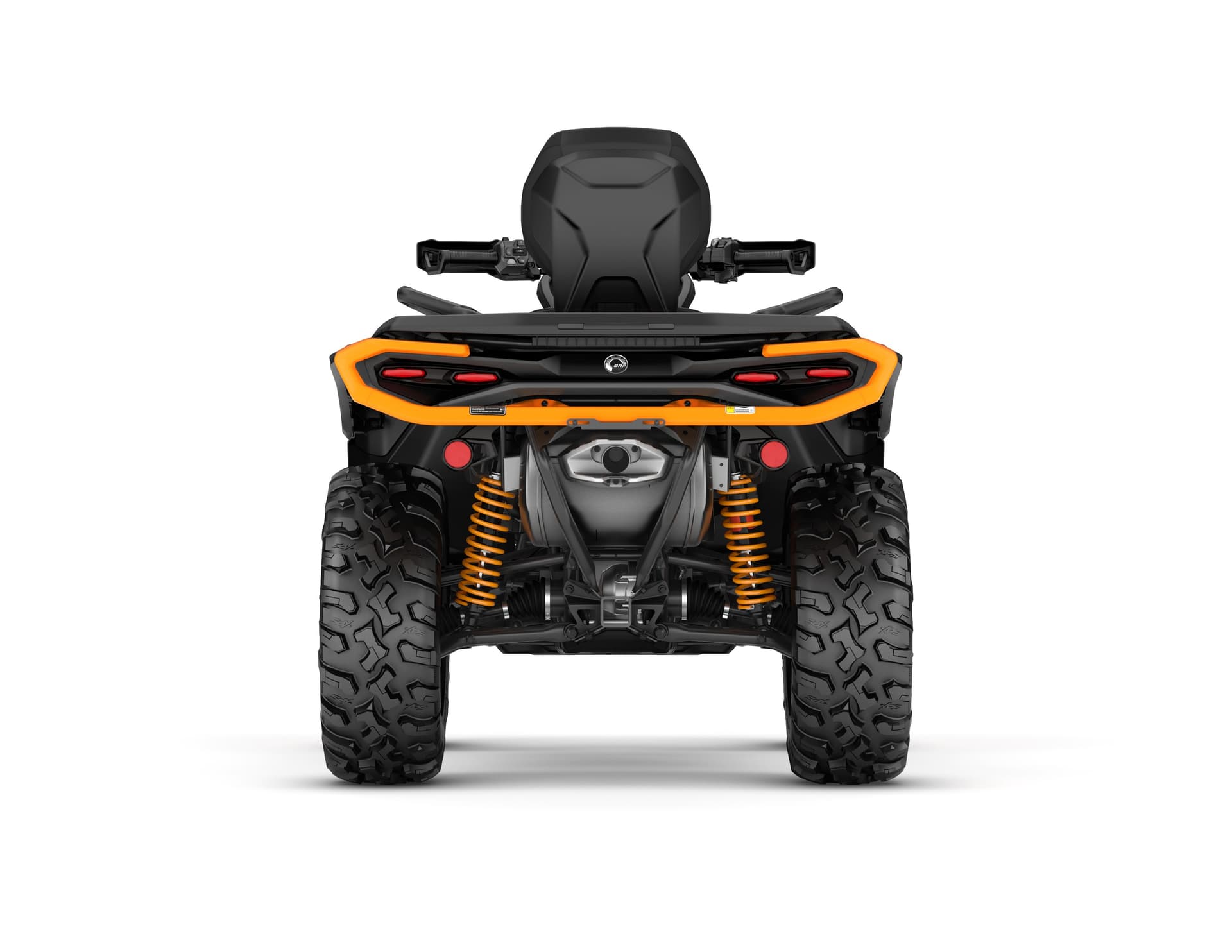 Can-Am Outlander MAX XT-P 1000R — Mineral Grey & Orange Crush, вид сзади