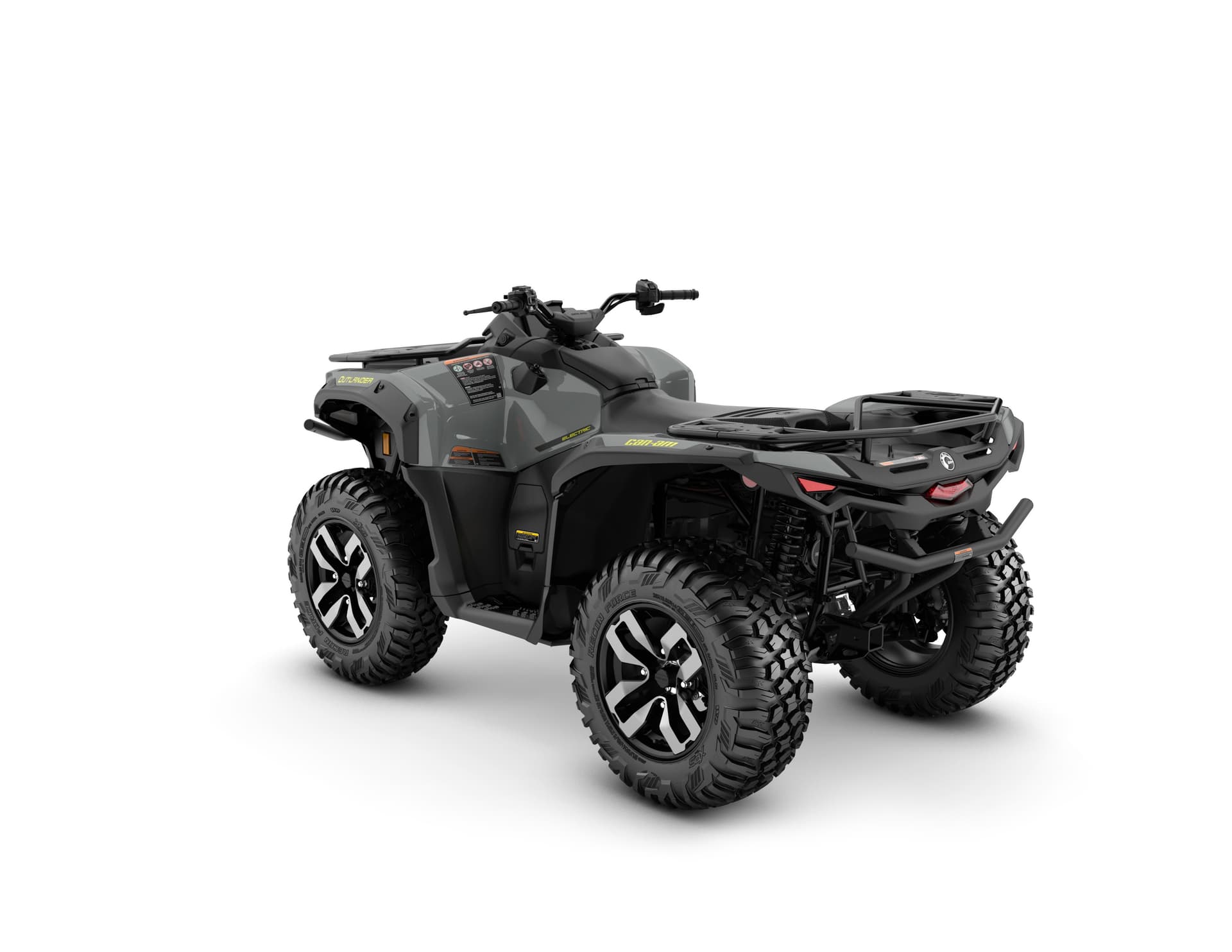 Can-Am Outlander Electric — Granite Grey, вид сзади