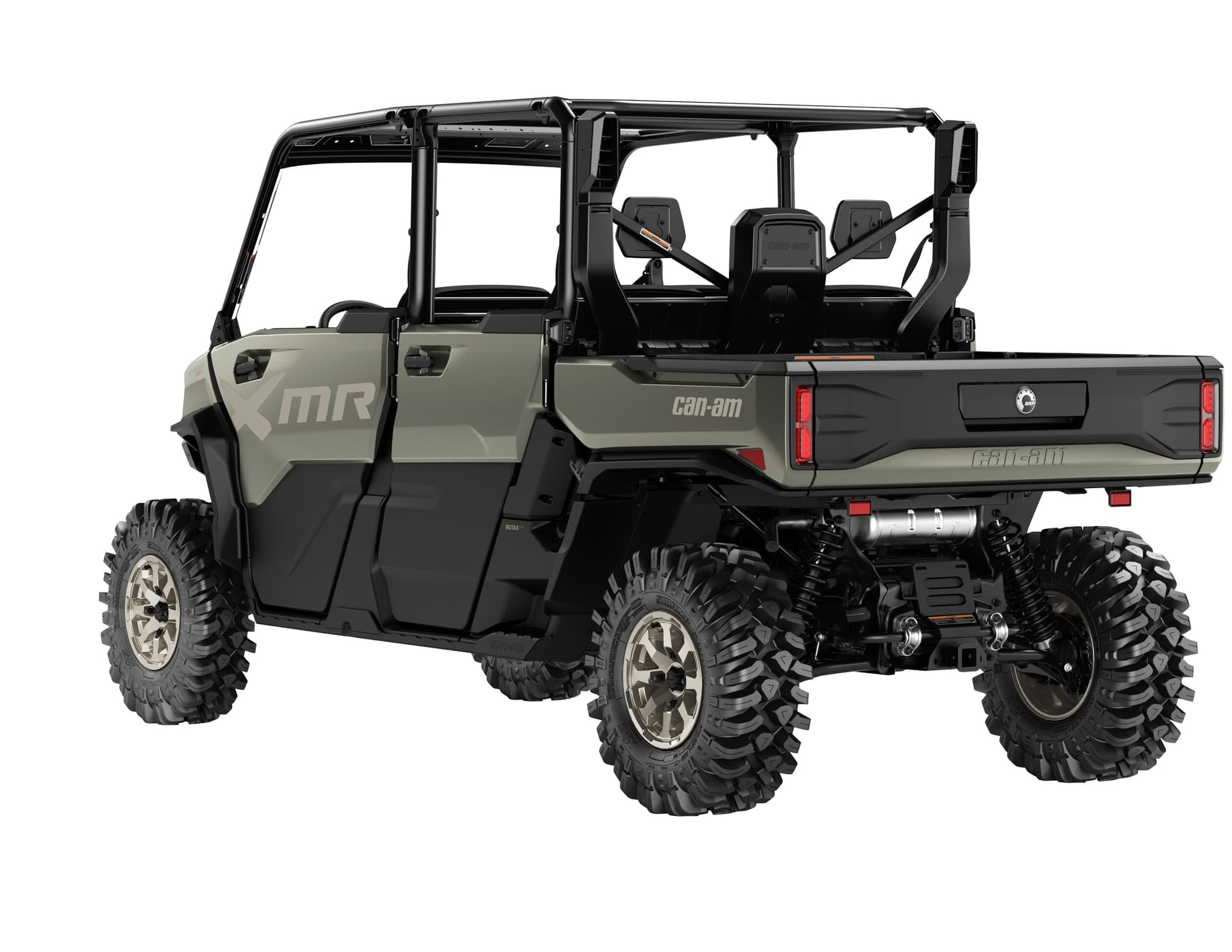 Can-Am Defender MAX X MR HD11 с полудверями — Loft Green Satin, вид сзади