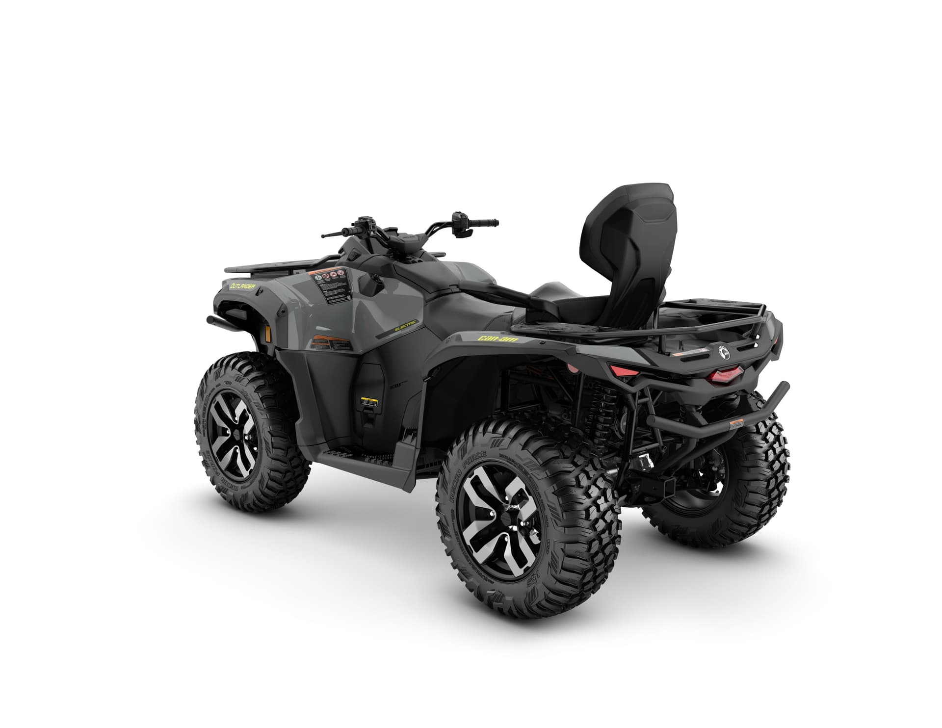 Can-Am Outlander MAX Electric — Granite Grey, вид сзади