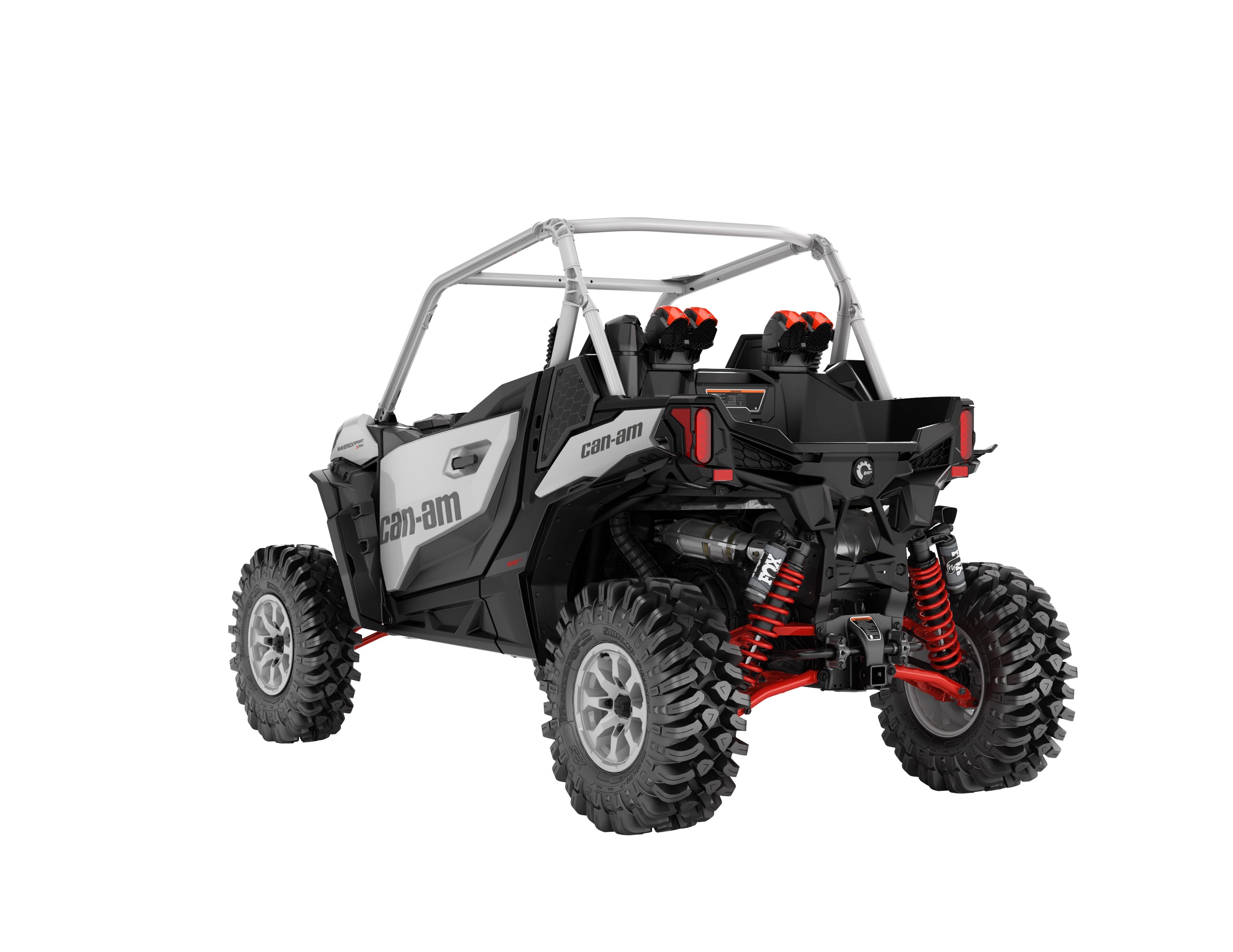 Can-Am Maverick Sport X MR 1000R — Hyper Silver, вид сзади