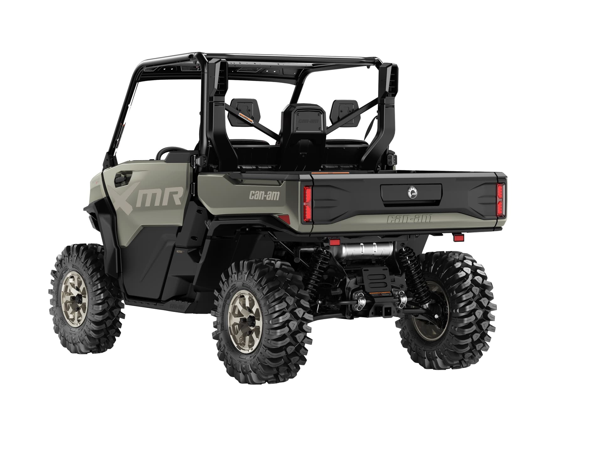 Can-Am Defender X MR HD11 с полудверями — Loft Green Satin, вид сзади
