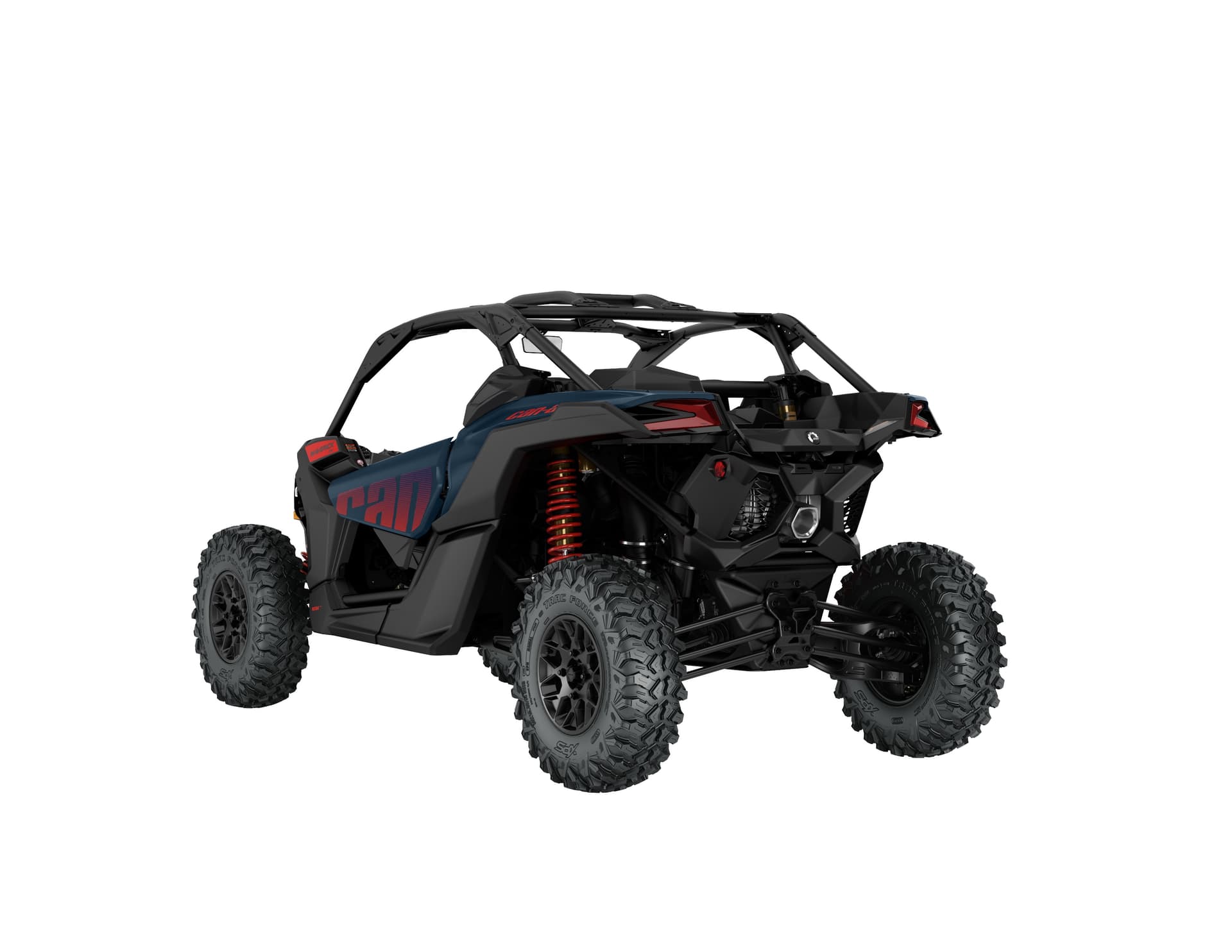 Can-Am Maverick X3 DS Turbo RR — Dusty Navy, вид сзади