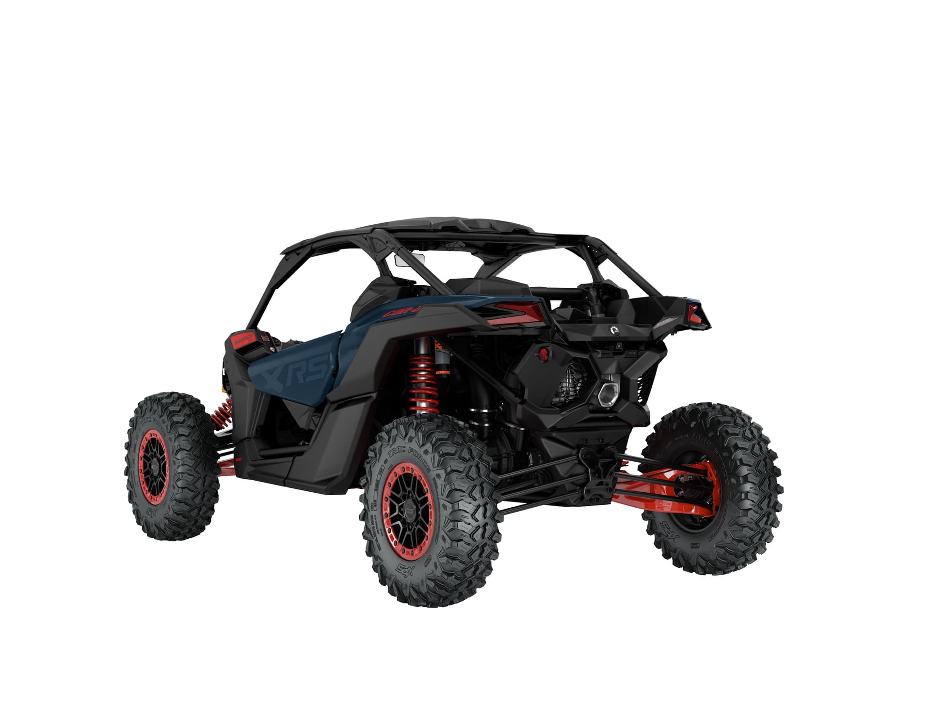 Can-Am Maverick X3 X RS Turbo RR — Dusty Navy, вид сзади