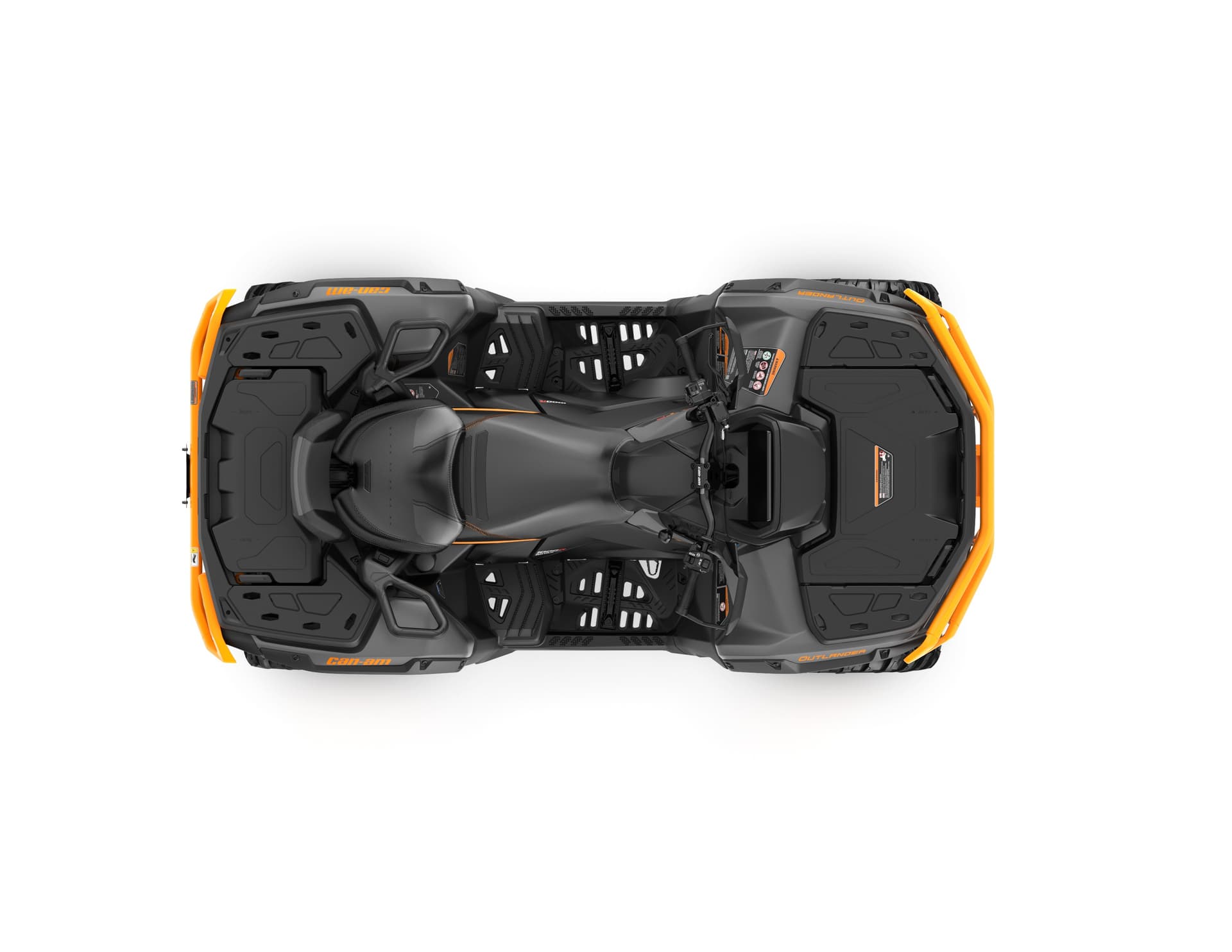 Can-Am Outlander MAX XT-P 1000R — Mineral Grey & Orange Crush, вид сверху
