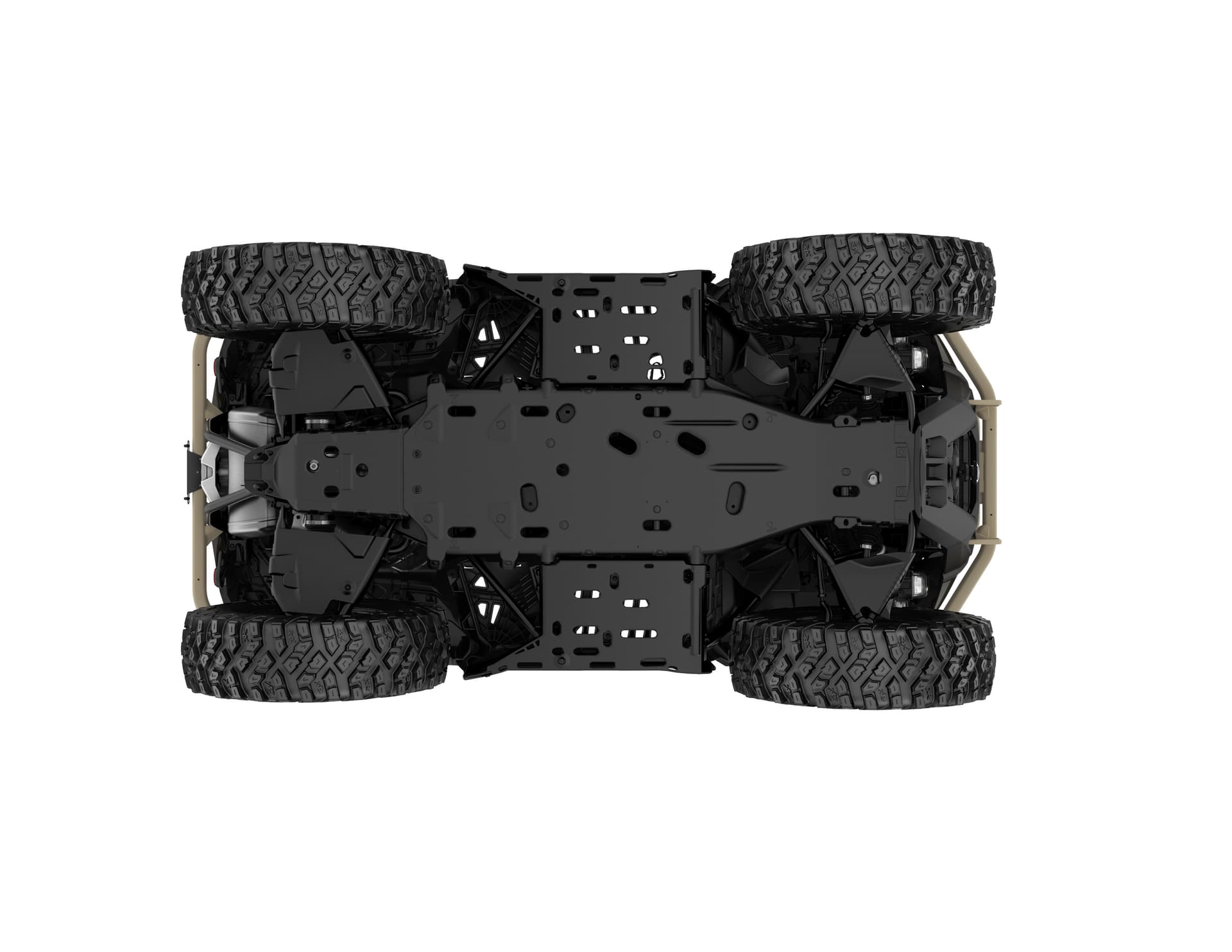 Can-Am Outlander MAX Backcountry 1000R — Stealth & Black, вид снизу