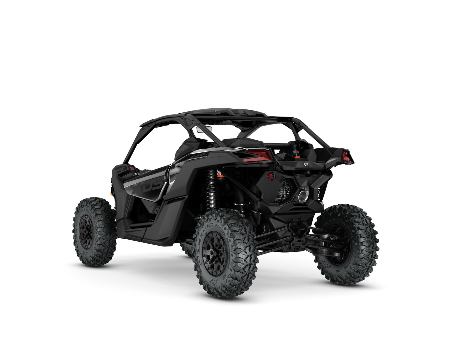 Can-Am Maverick X3 X DS Turbo RR — Triple Black, вид сзади