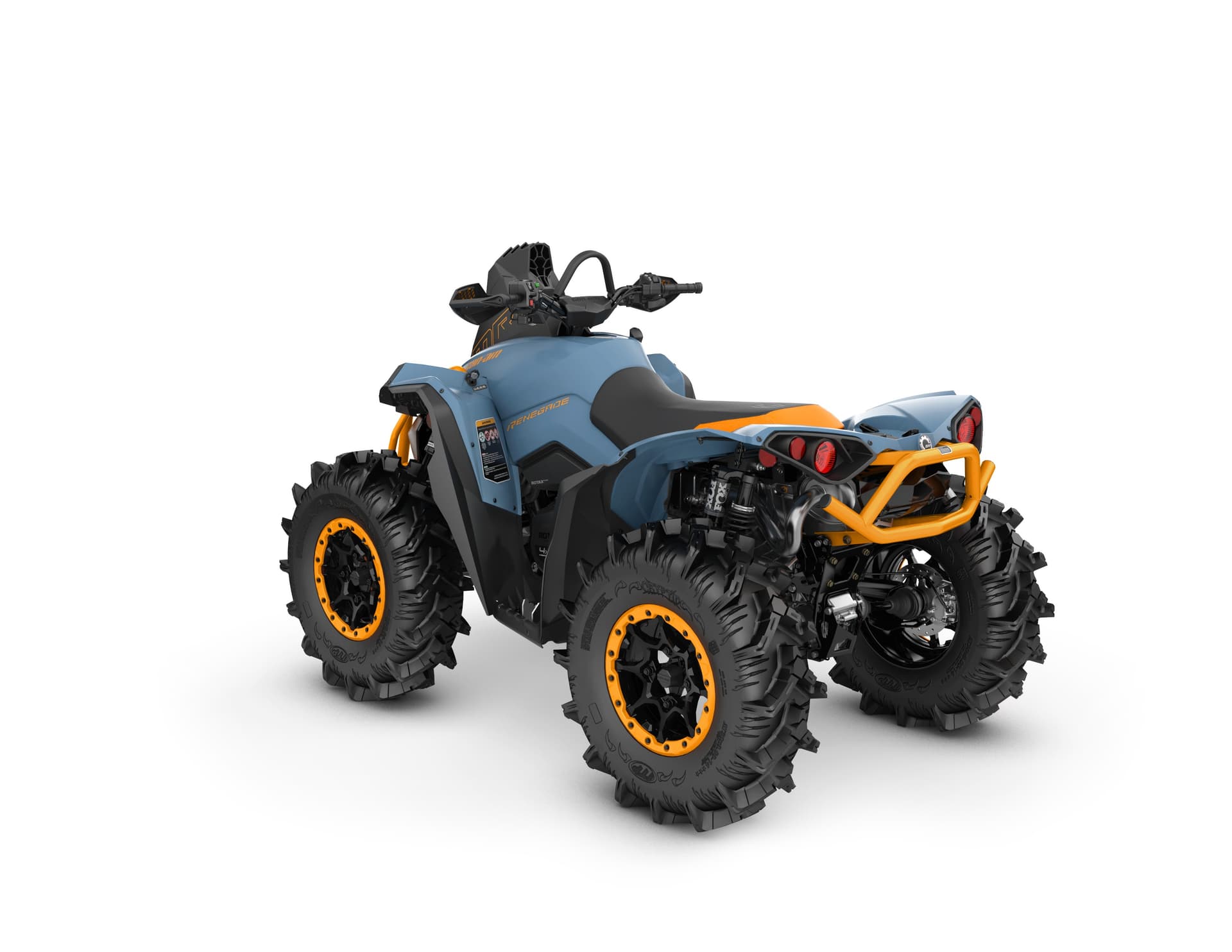 Can-Am Renegade X MR 1000R — Scandi Blue, вид сзади